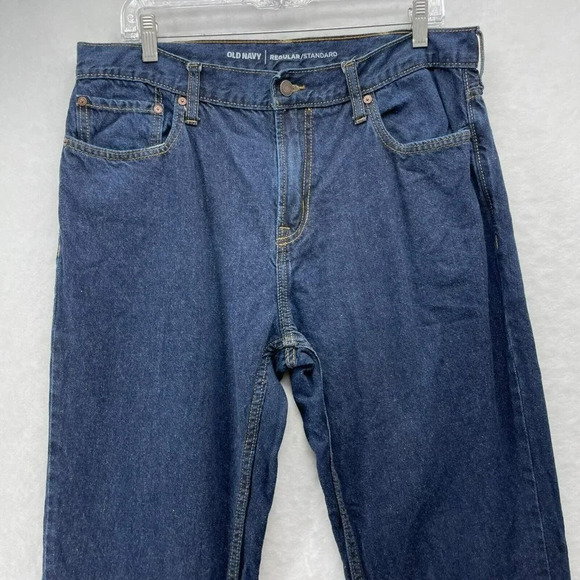 Old Navy Jeans Men's Sz 36x32 Blue Regular/Standard Fit Mid-Rise 5-Pocket Denim - Picture 4 of 6